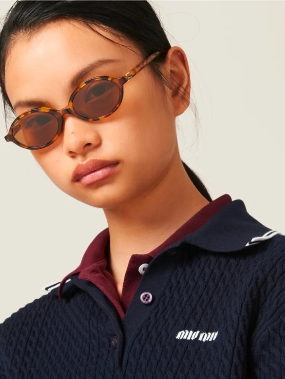 Miu Miu Tortoise MU 04ZS Sunglasses